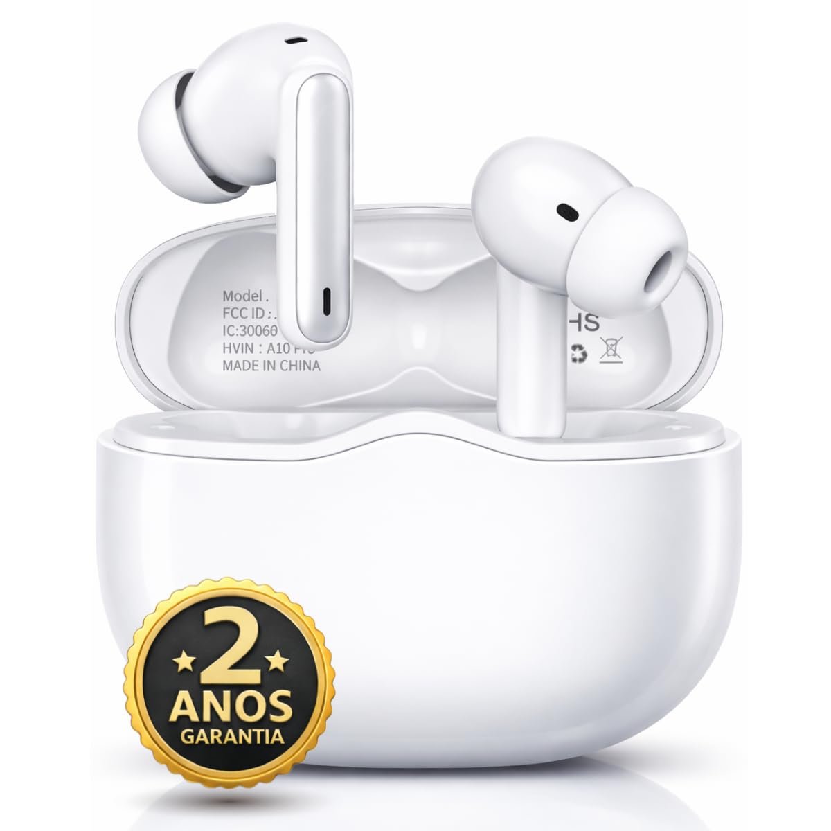 Fone De Ouvido Bluetooh, Sem Fio, Resistente, Compatível Com Todo Celular, Cancelamento Ruído, Bateria Até 16 Horas