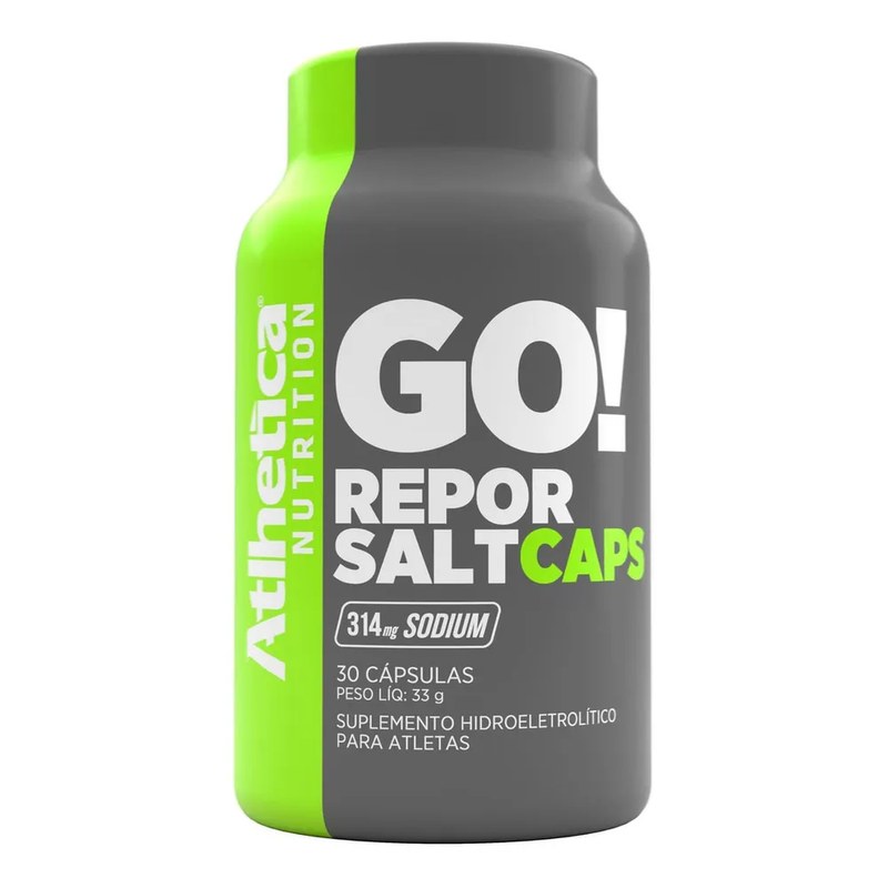 Go! Repor Salt Caps 30 Cápsulas - Atlhetica Nutrition Sem Sabor