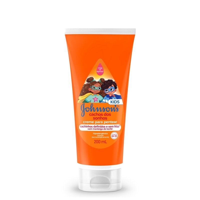 Johnson's Baby Creme Para Pentear Infantil Para Cabelos Cacheados Cachos Dos Sonhos,200ml