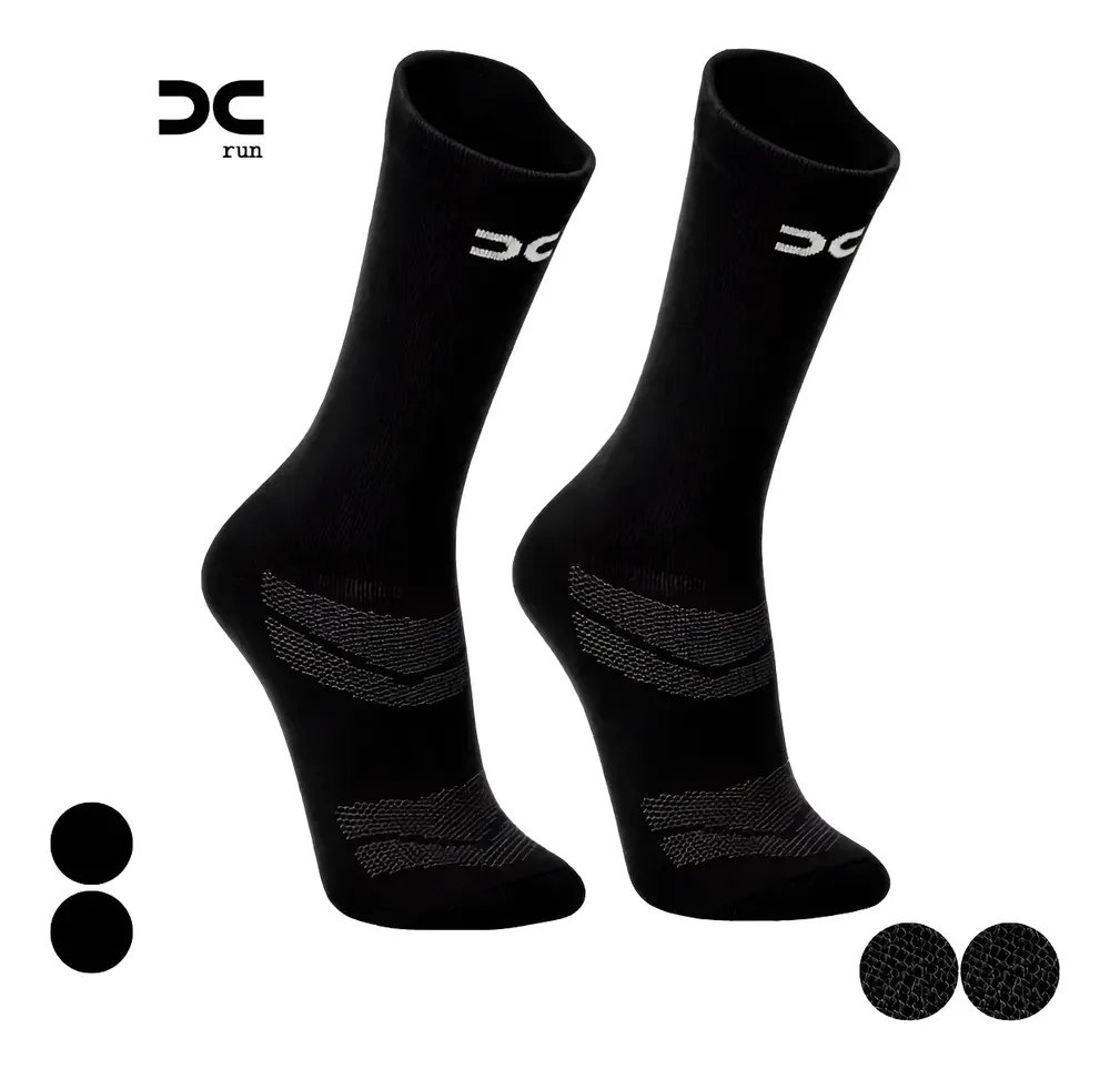 Kit 2 Par Meia Esporte Fitness Corrida Ciclismo Academia Gym Preto 38 Ao 43