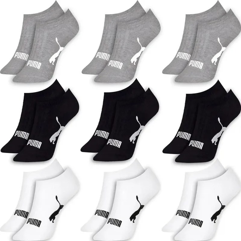 Kit 9 Pares Meias Puma Sapatilha Soquete Invisível Original