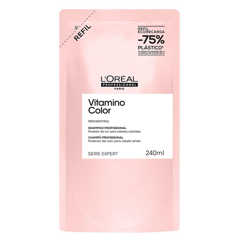 L’Oréal Professionnel | Vitamino Color Shampoo Refil | Com Resveratrol para cabelos coloridos | SERIE EXPERT | 240ml