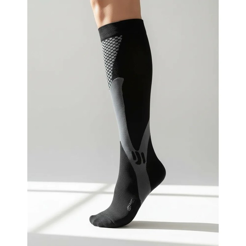 Meia De Compressão Para Trombose E Circulação Preto