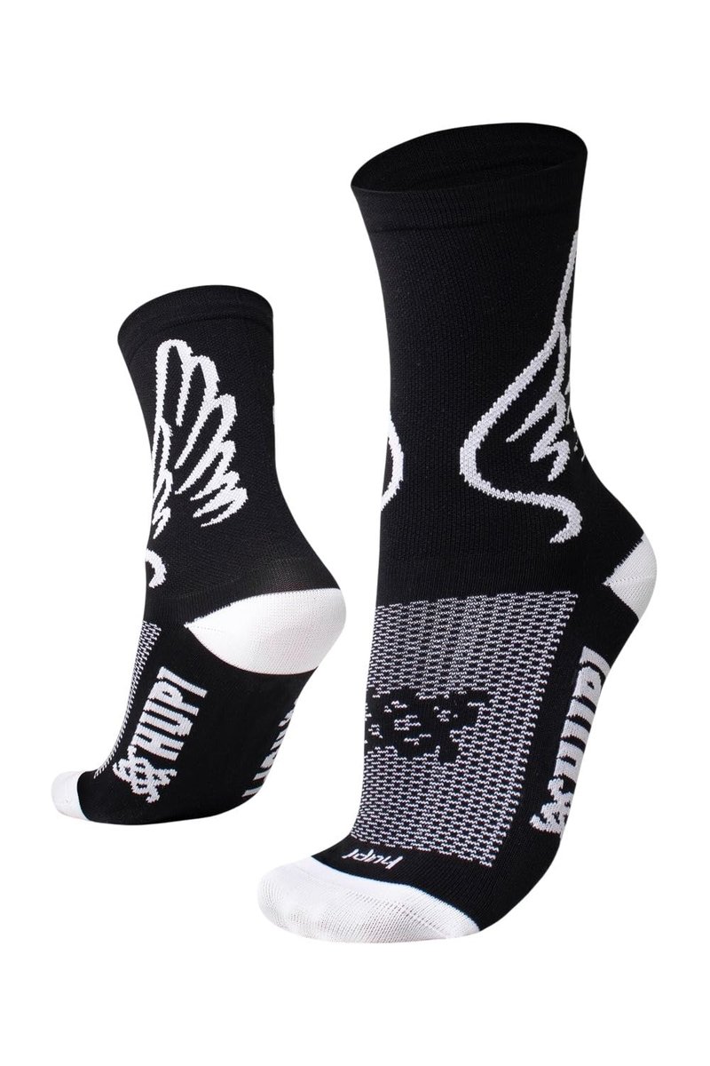 Meia Hupi Run para Corrida Preto/branco, Cor: Preto/branco