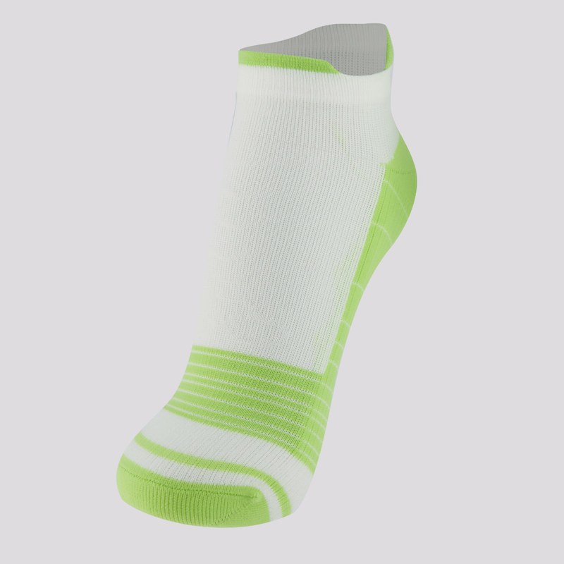 Meia Olympikus Cano Curto Performance Branca e Verde