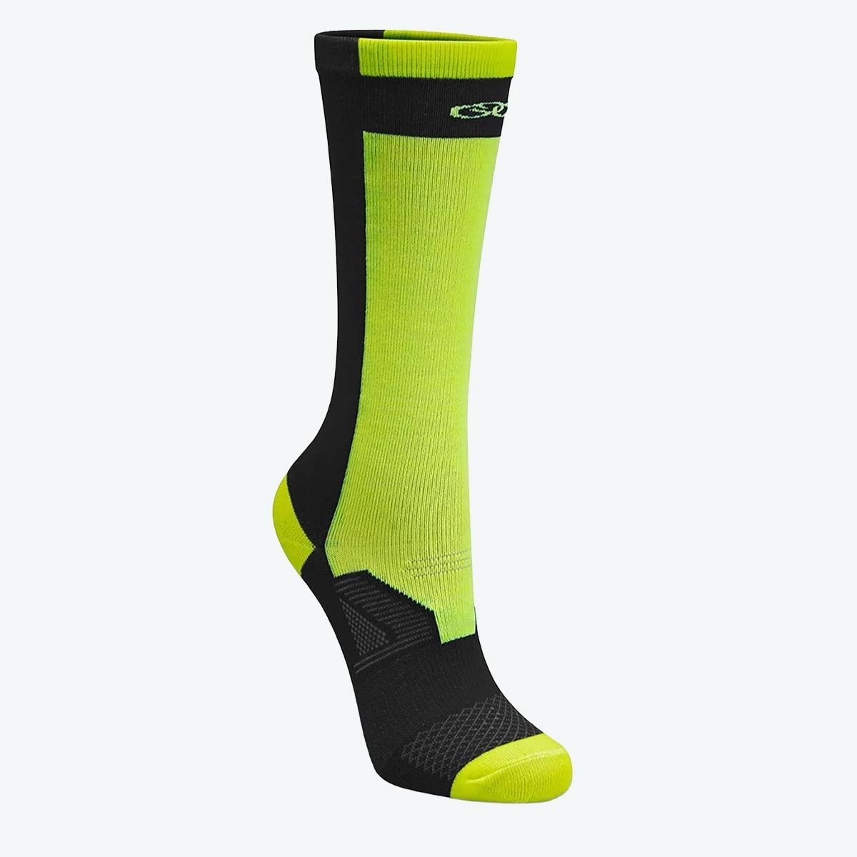 Meia Olympikus Performance BPC Cano Médio Feminina Preta e Verde - FutFanatics