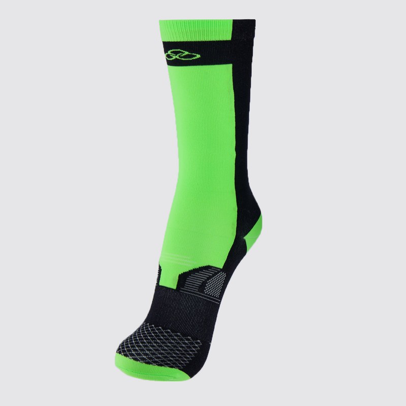 Meia Olympikus Performance BPC Cano Médio Verde e Preta - FutFanatics