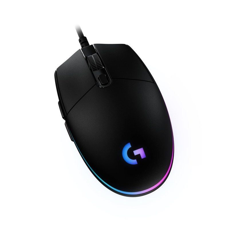 Mouse Gamer Logitech G203 LIGHTSYNC RGB, Efeito de Ondas de Cores, 6 Botões Programáveis e Até 8.000 DPI - Preto