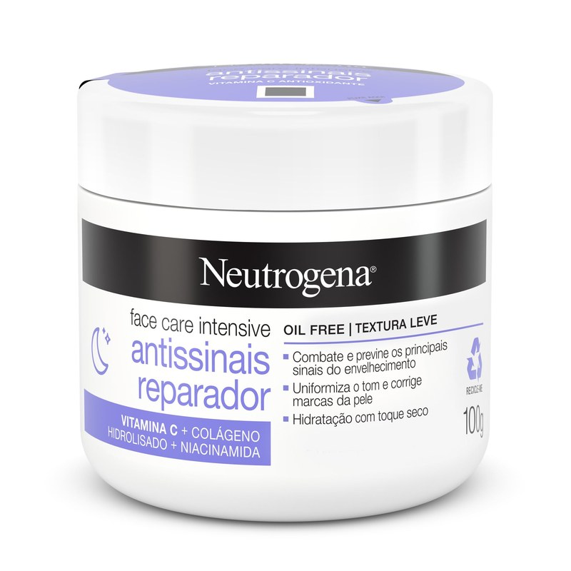 Neutrogena Hidratante Facial Antissinais Reparado Face Care Intensive, 100g