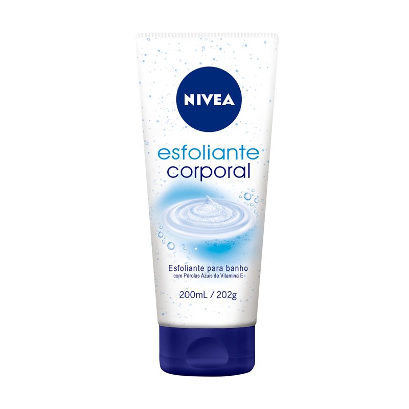 NIVEA Esfoliante Corporal para Banho 200ml, Esfoliação Suave, Remove Impurezas, Renovação Celular, Pele Uniforme e Macia