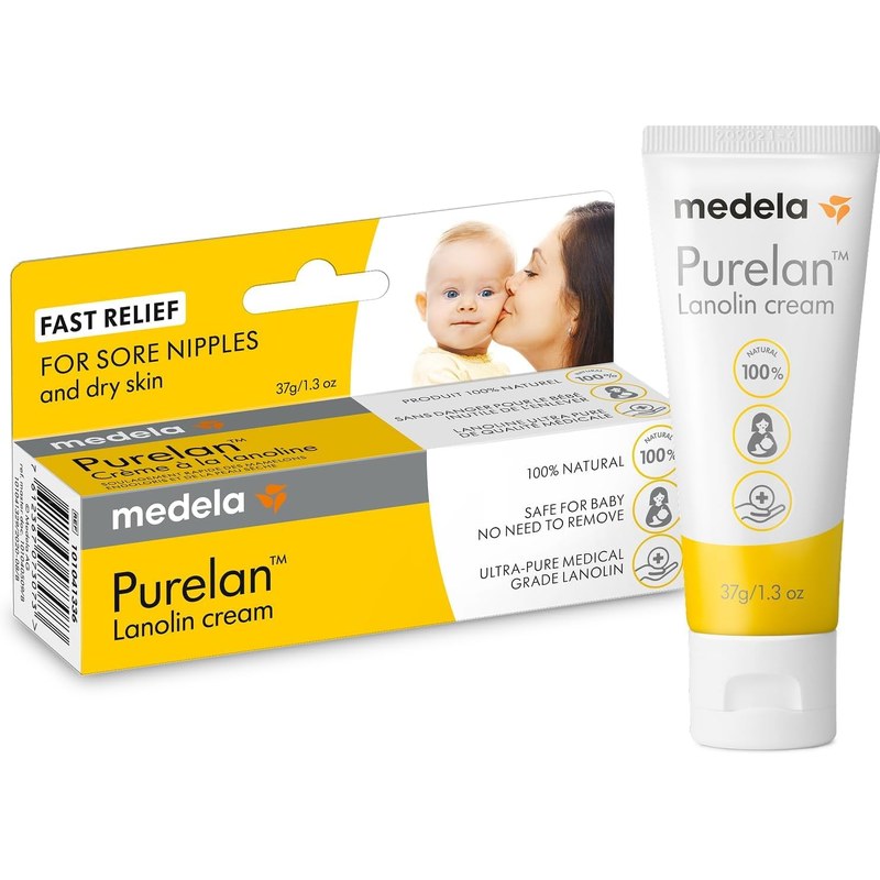 Pomada de Lanolina para Hidratação dos Mamilos Medela Purelan 2.0 - 37g, Medela, Incolor, 37G