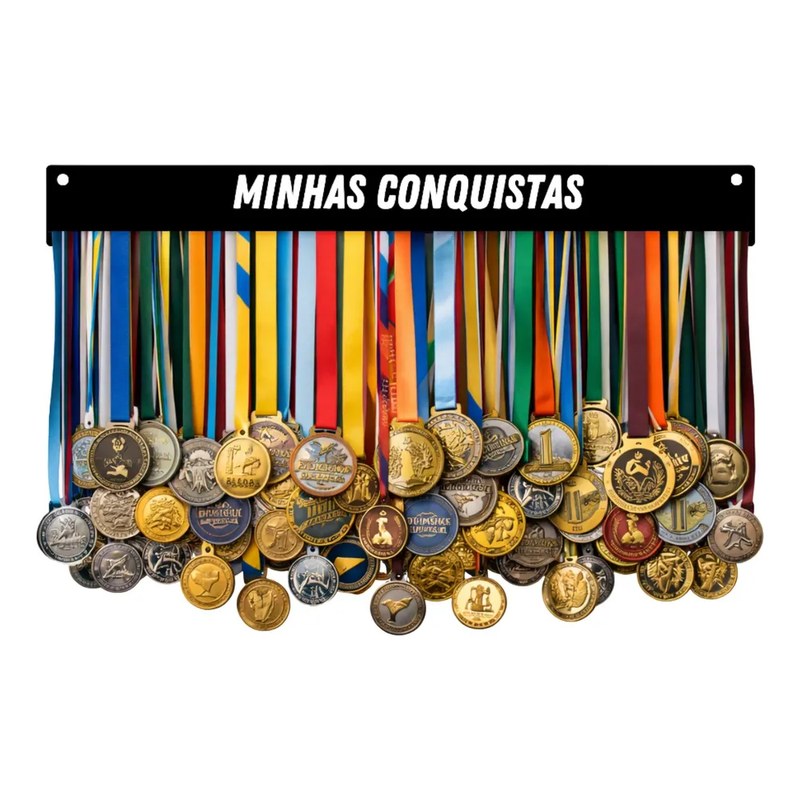 Porta Medalhas Suporte De Corrida De Rua Masculino Feminino Preto