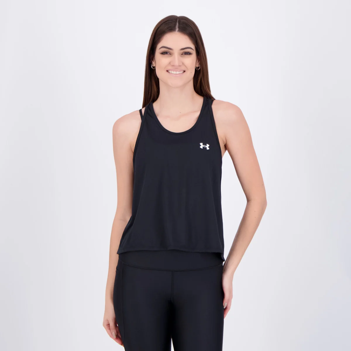 Regata Under Armour Tech Swing Tank Feminina Preta