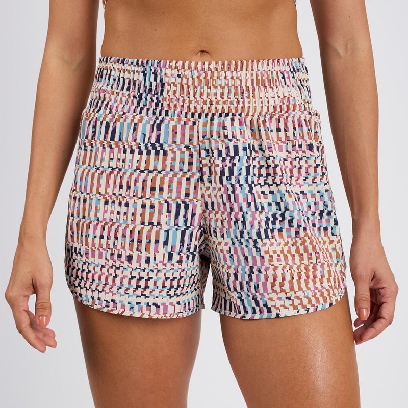 Shorts Feminino 2 em 1 de Treino 120 Domyos Bege