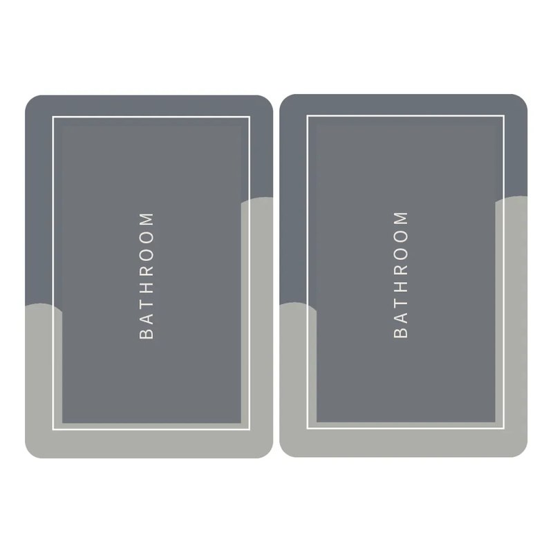 Tapete Ultra Absorvente Para Banheiro Premium Chuveiro Kit 2 Prateado