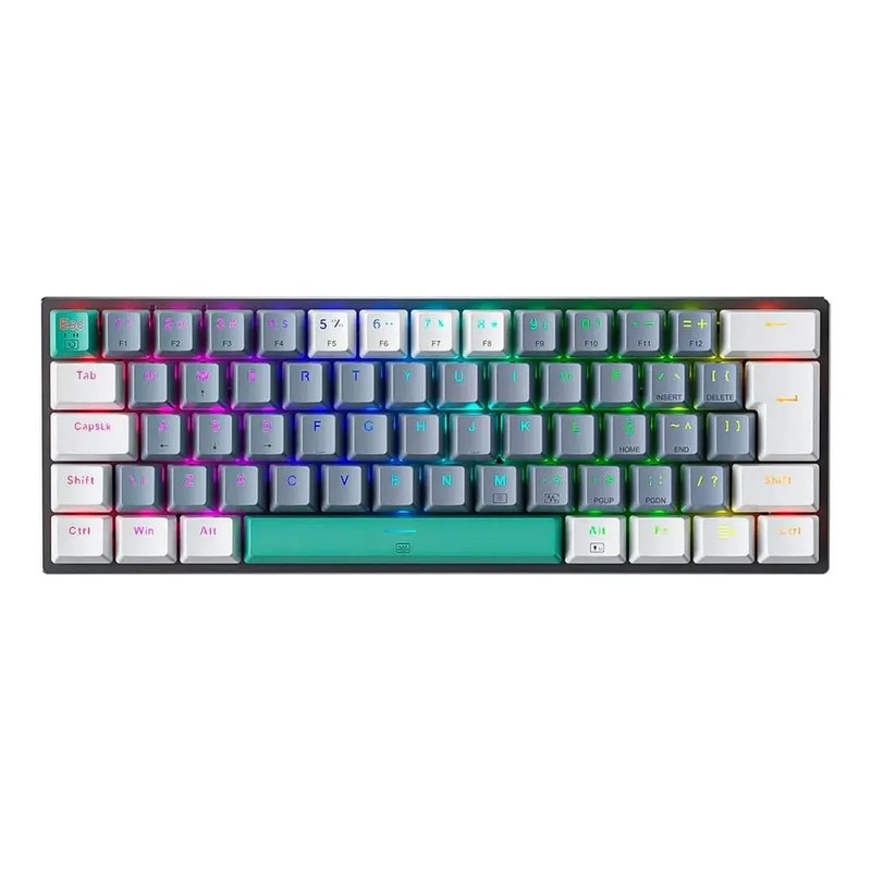 Teclado Mecânico 60% K500-b61 Abnt2 Switch Blue Machenike Cor De Teclado Cinza-escuro Idioma Português Brasil