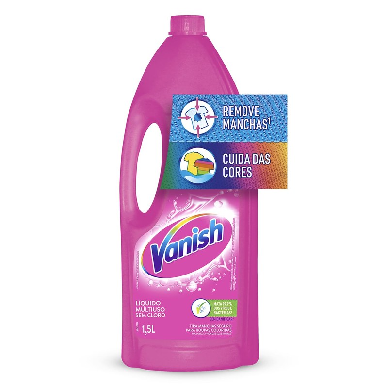 Tira Manchas Vanish Líquido Multiuso para roupas coloridas 1,5L