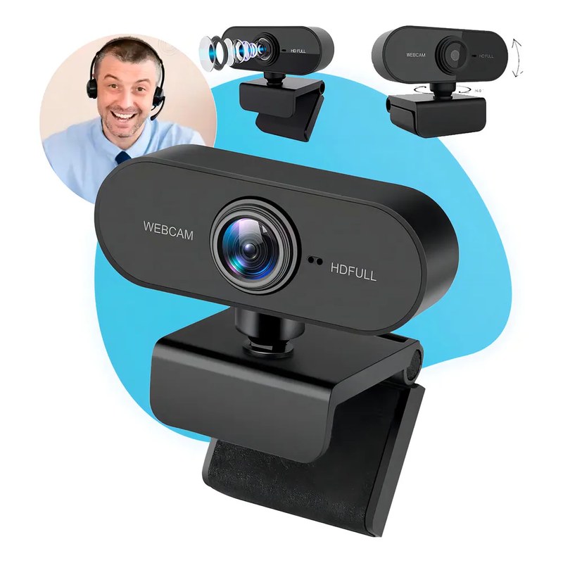 Webcam Camera Casenn Full Hd Zoom 1080p Com Microfone Integrado
