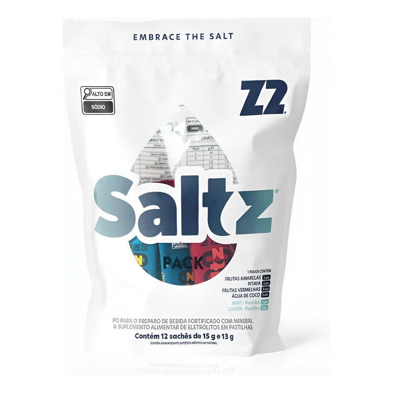 Z2 Saltz Pack 12 Sticks 15g Sortidos Eletrólitos Sódio Saltz Pack
