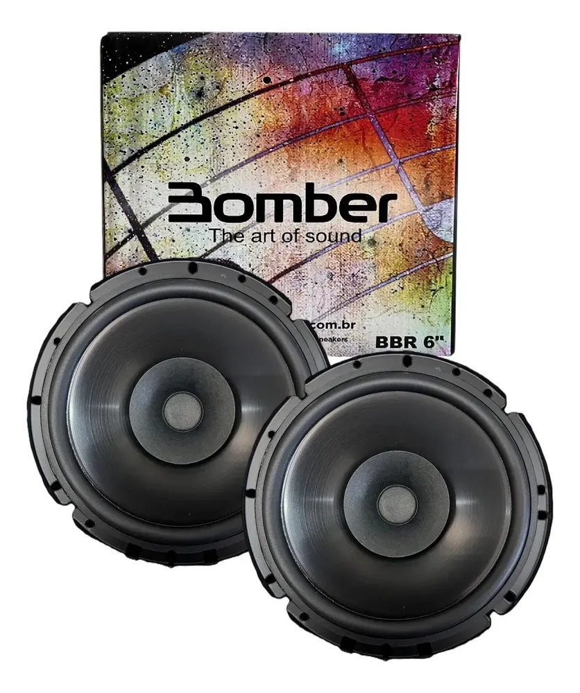 Alto Falante Bomber Bbr6 6pol 100rms Full Range Montadora Cor Preto