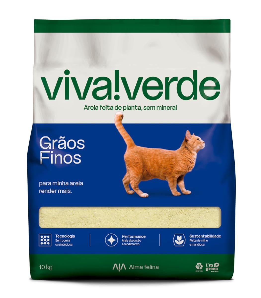 Viva Verde Areia Higiênica Grãos Finos 10kg
