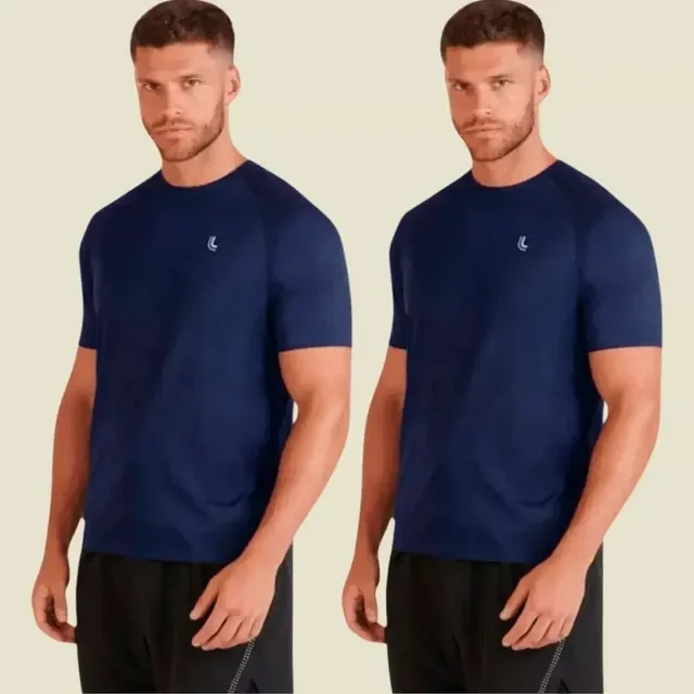 Kit 2 Camiseta Dry Masculina Fit Lupo Básica Academia