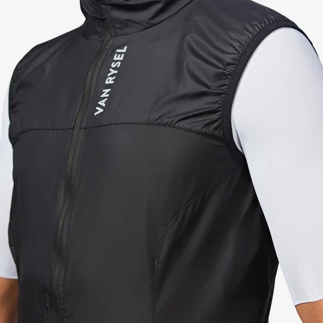 Colete Masculino de Ciclismo Corta Vento 500 Van Rysel Preto