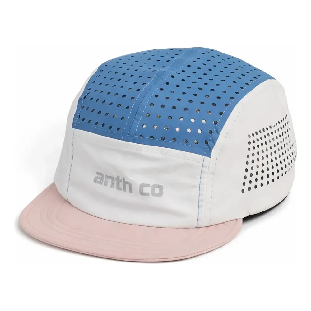 Boné Five Panel Esportivo Fresh Anth Co Respirável Unissex Branco / Azul Jeans / Rose Único