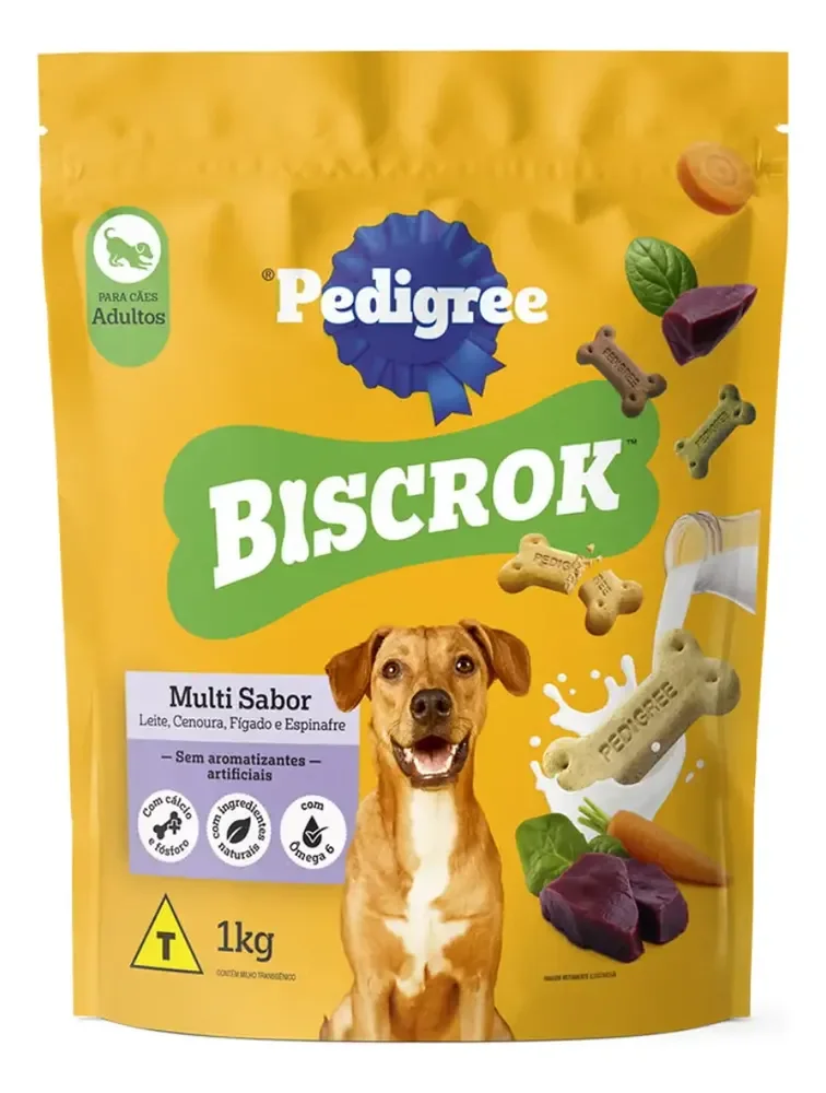 Pedigree Biscrok Petisco para Cachorro Adulto Multi Sabor 1kg