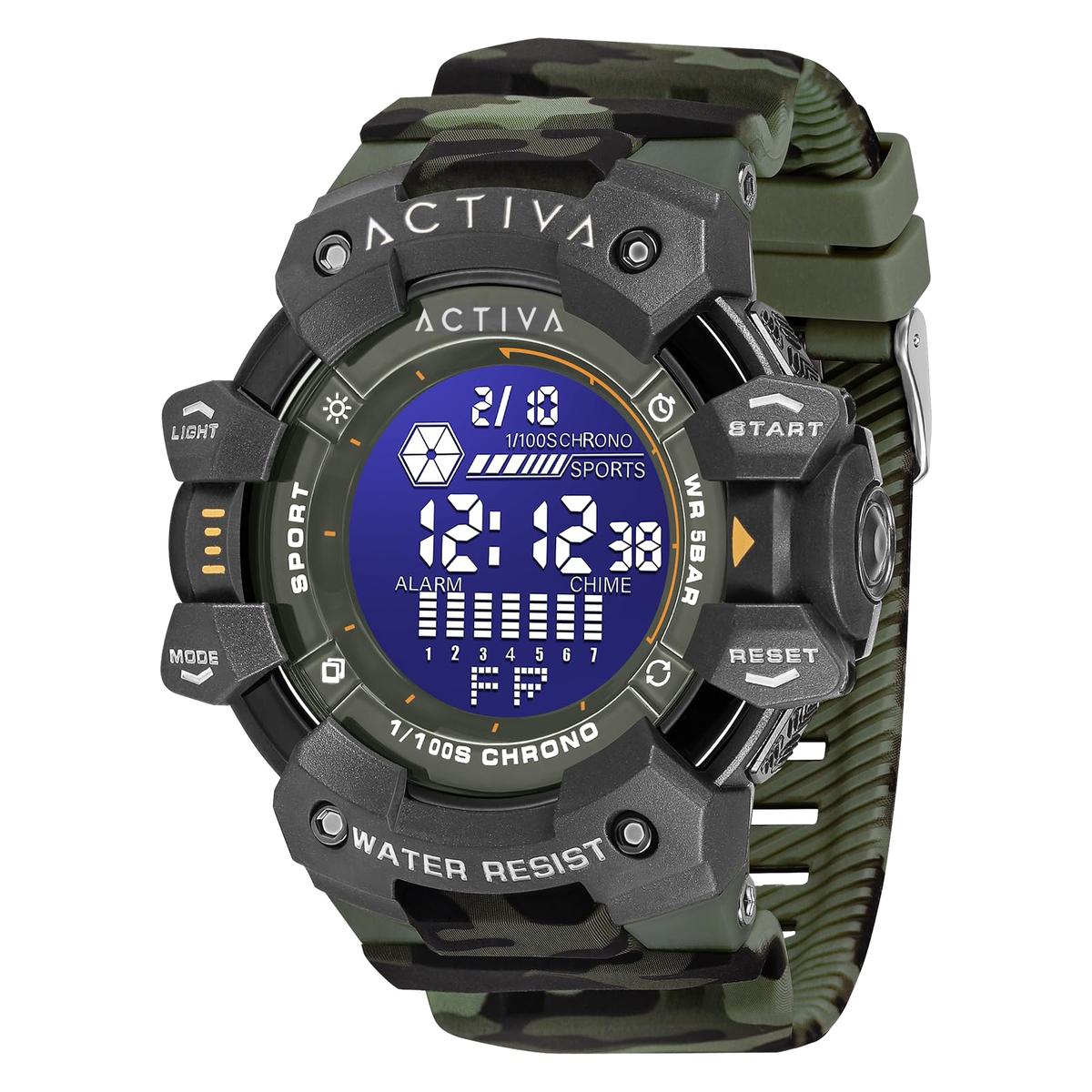 Invicta Relógio digital digital Essentials verde exército
