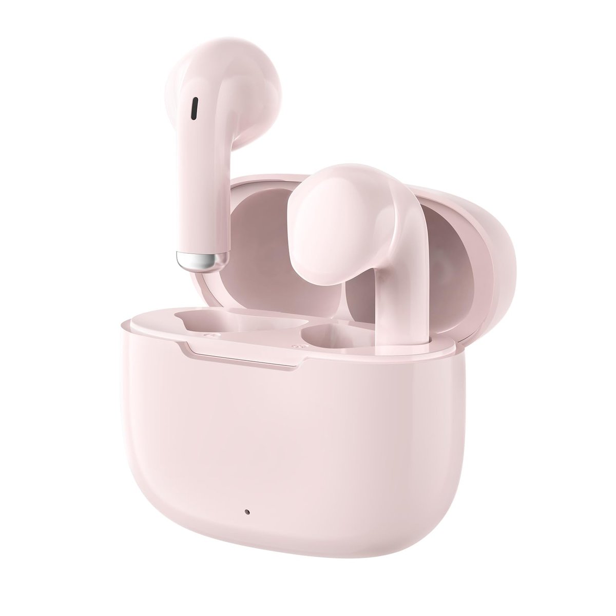 Fone de Ouvido Bluetooth 5.3, Graves Potentes, Drivers de 13mm, 14H de Reprodução, Resistência à Água, Fone sem fio tws (rosa)