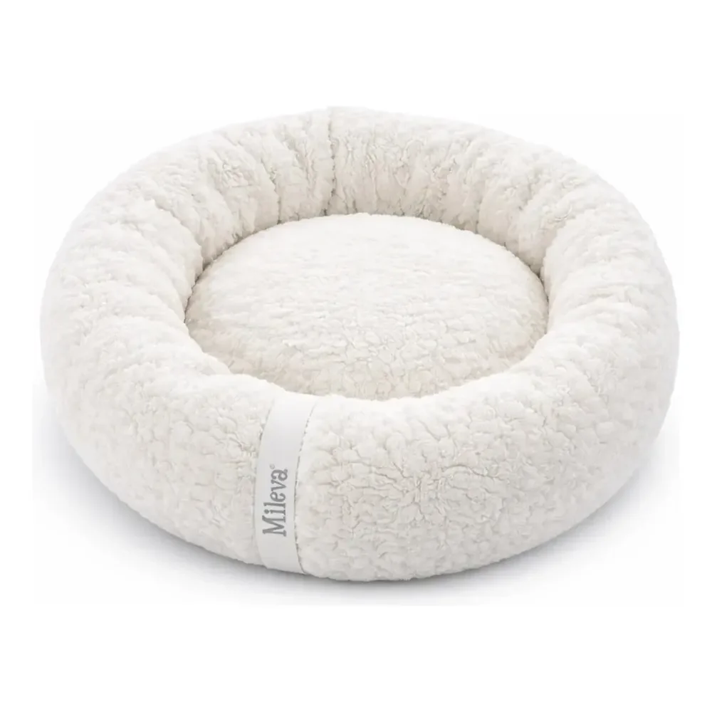 Cama De Gato Caminha Nuvem Ninho Pet Soft Redonda 50x50cm Cor Sherpa