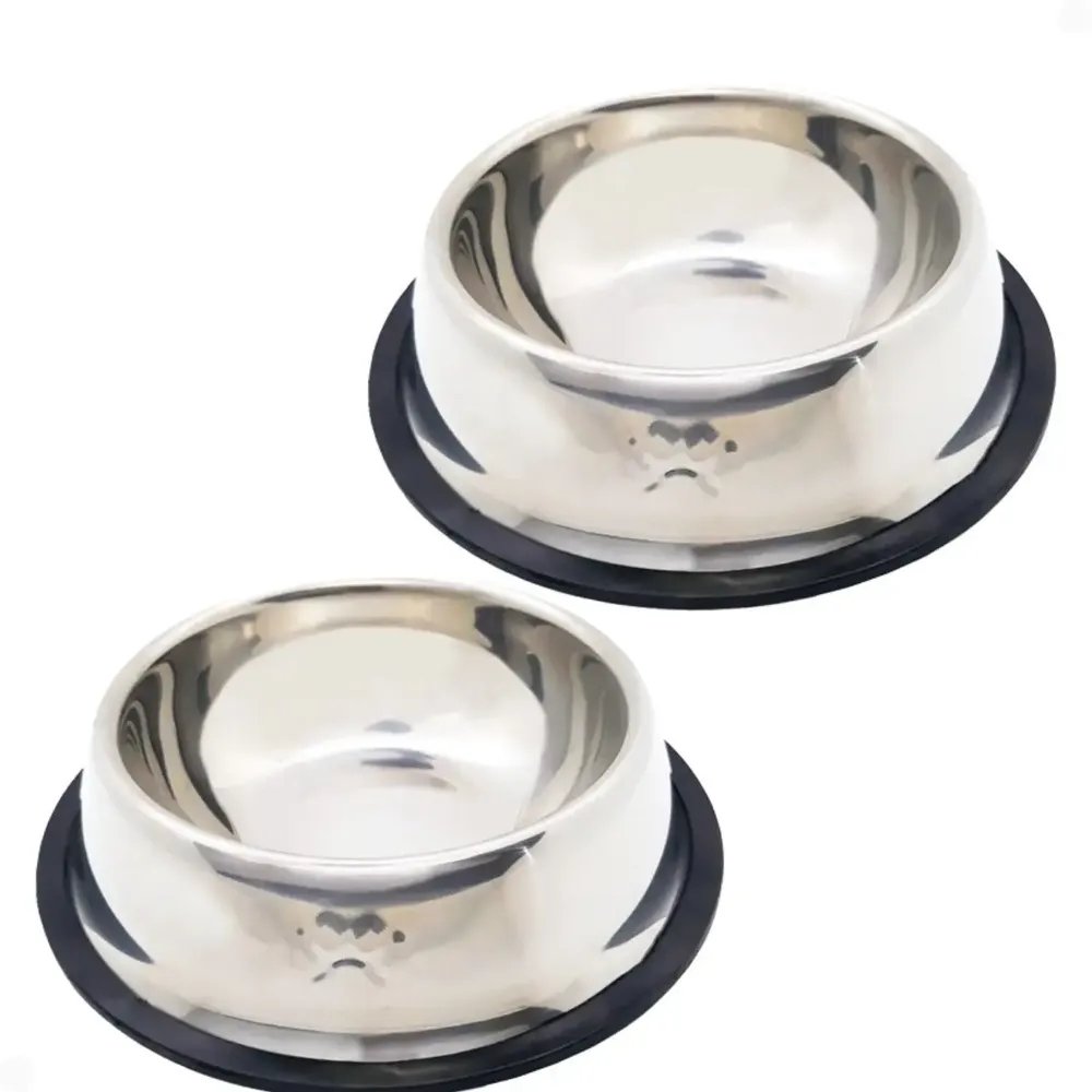 Tigela Para Gato Cachorro Coelhos 2 Unidades Inox Promoção Inox
