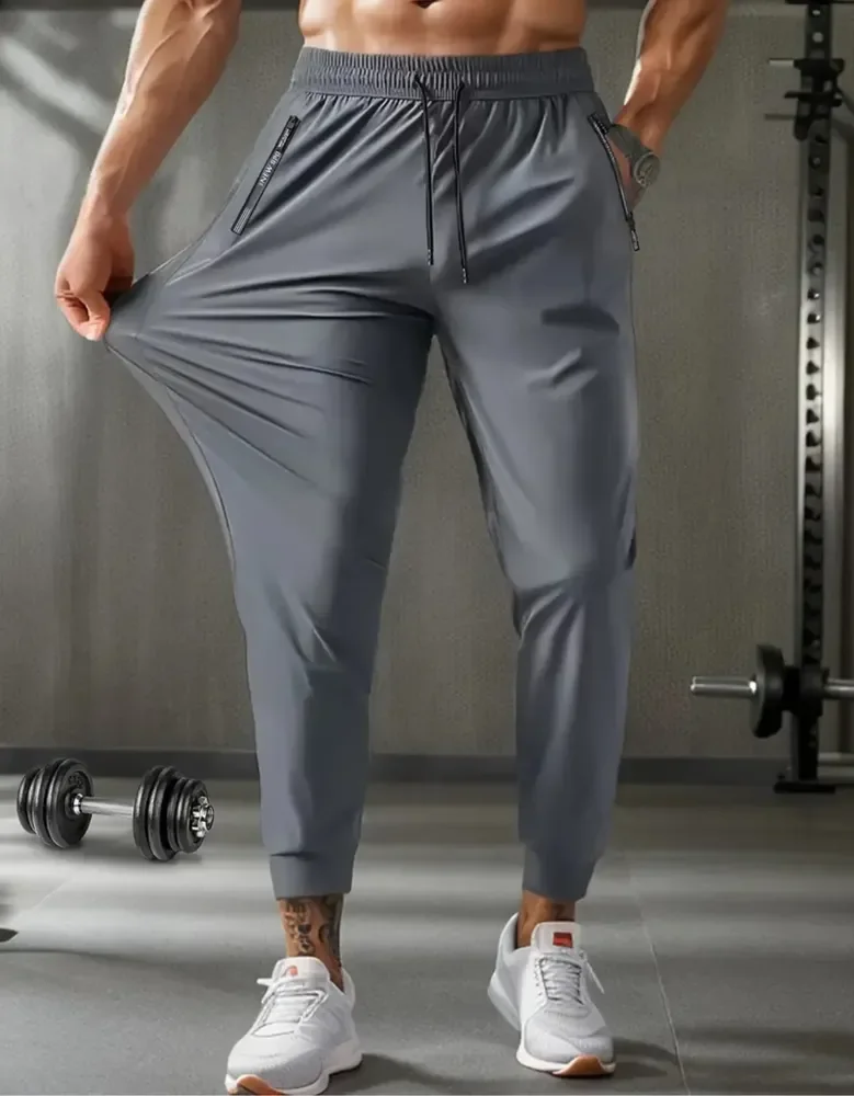 Calça Dry Fit Masculina Tecnológica Poliamida Com Elastano Cinza Dry Fit M 40/42