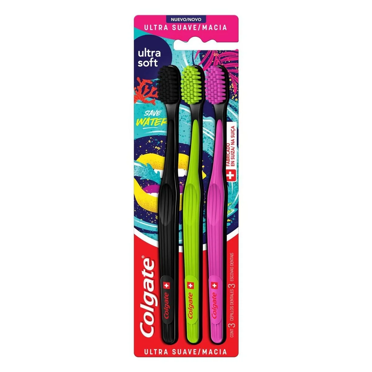 Escova de Dente Colgate Ultra Soft 3 unidades