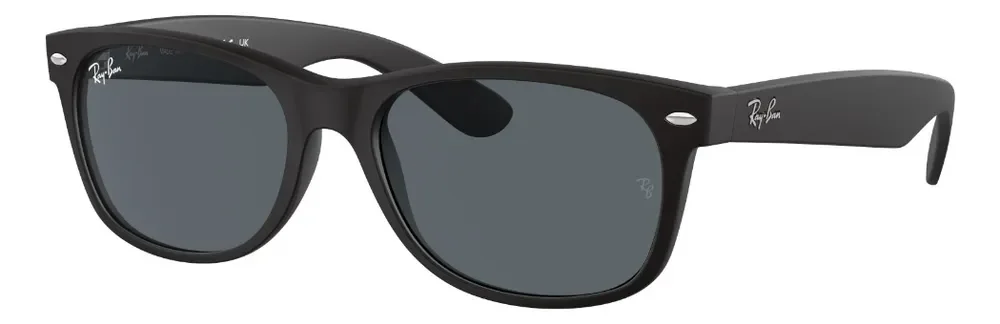 Óculos De Sol Masc/femi Rb2132 Armação Quadrada Ray Ban Cor Rubber black Armação Rubber black Haste Rubber black Lente Blue Desenho Cor sólida