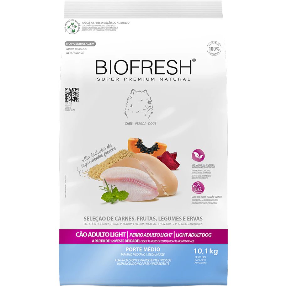 Ração Biofresh Light Cães Adultos de Raças Médias 10,1KG