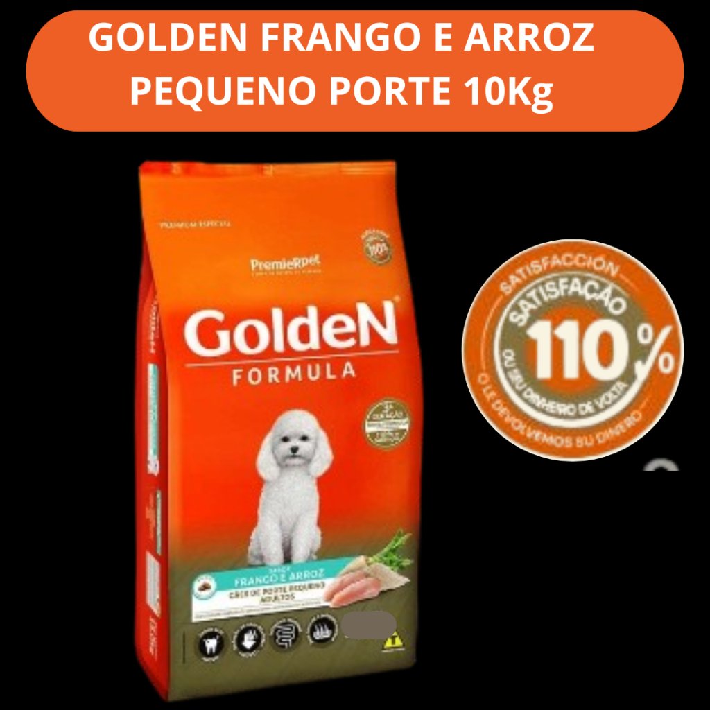 Ração Golden Formula Mini Bits Cães Adultos Raças Pequenas Frango e Arroz 10,1kg