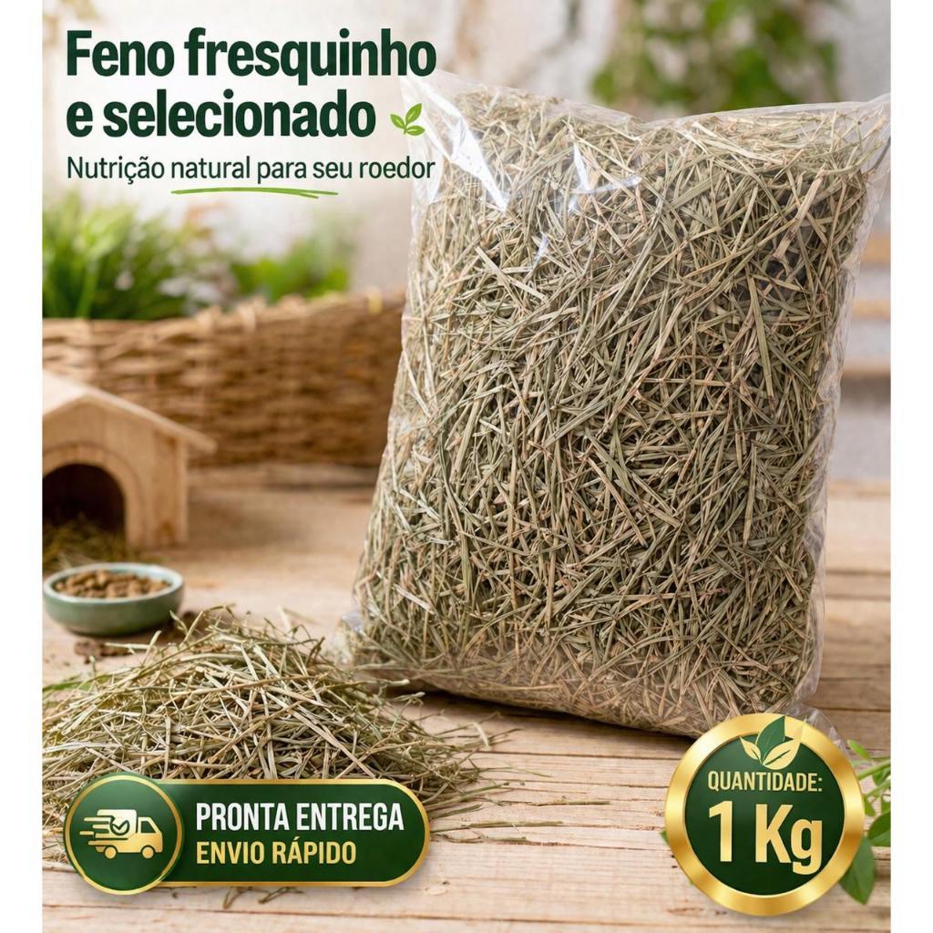 Feno Verdinho Cheiroso Coelho Porquinho da índia Hamster