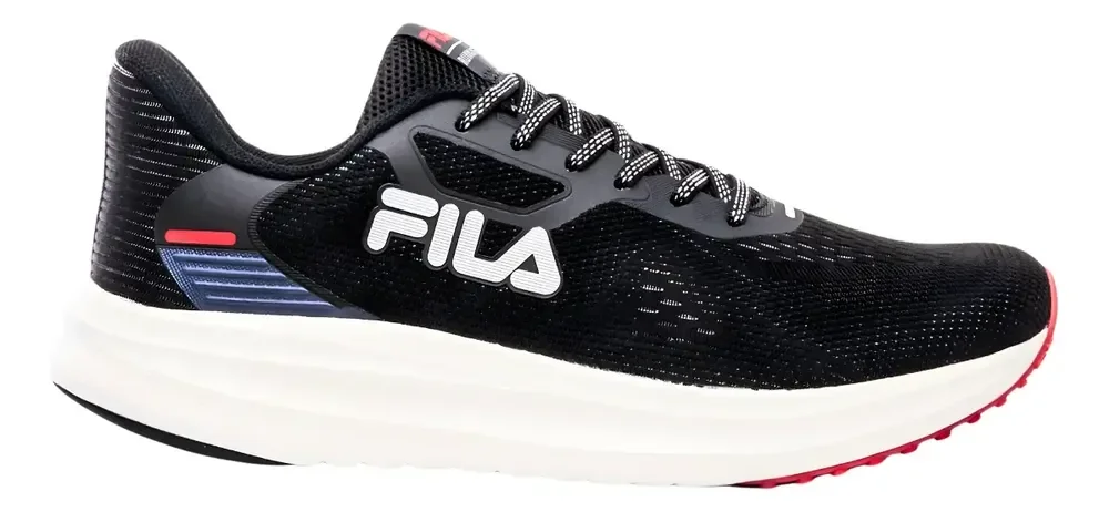 Tênis Masculino Fila Fastness Academia Caminhada Original Preto Lisa 41 Br