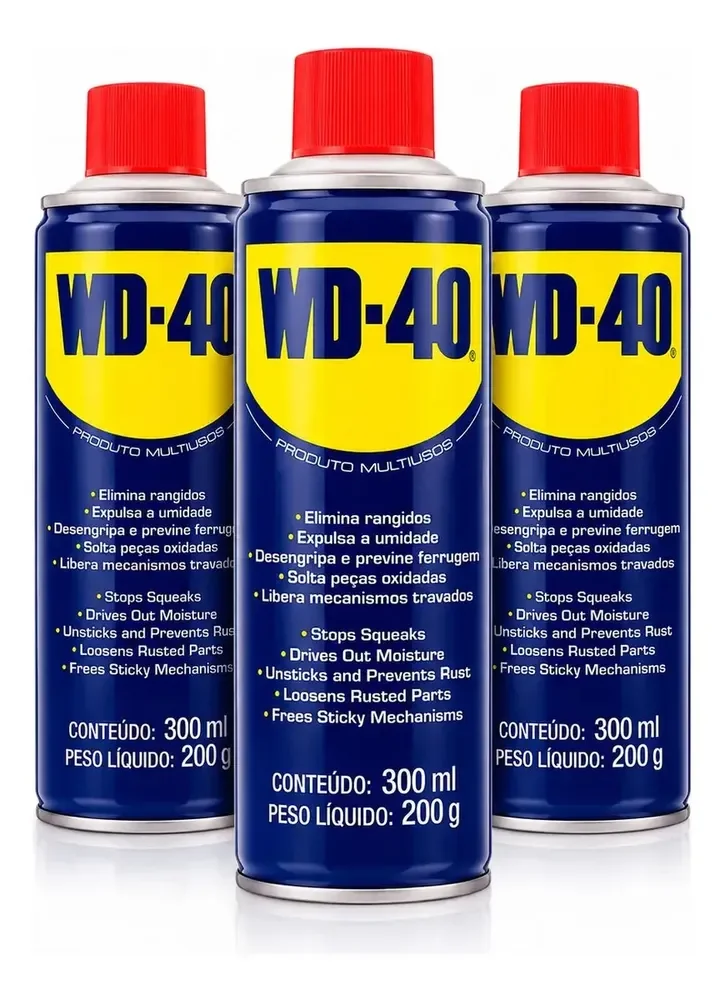 3 Und Wd40 Spray Produto Multiuso Lubrifica Desengripa 300ml