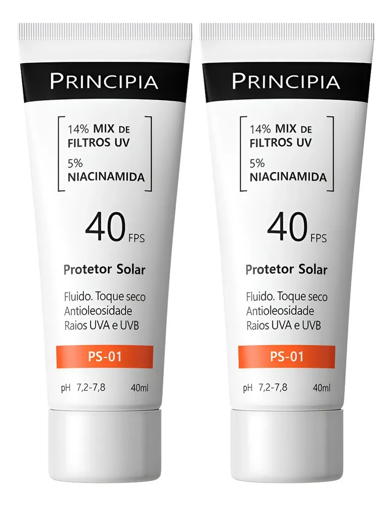 Principia Kit C/ 2 Protetor Solar Facial Ps-01 Fps 40