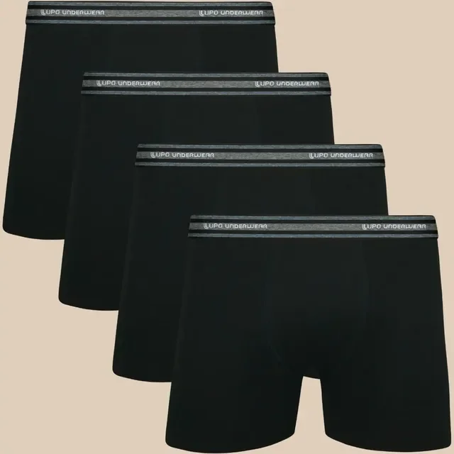 Kit 4 Cuecas Lupo Boxer Algodão Box Confortável Original