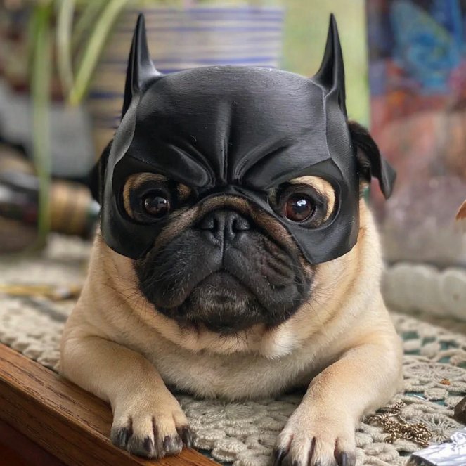 BATDOG A Máscara do Batman Para Cachorros Pet Fantasia Cães Pequenos Pug/Bulldog Acessório Pet  Geek