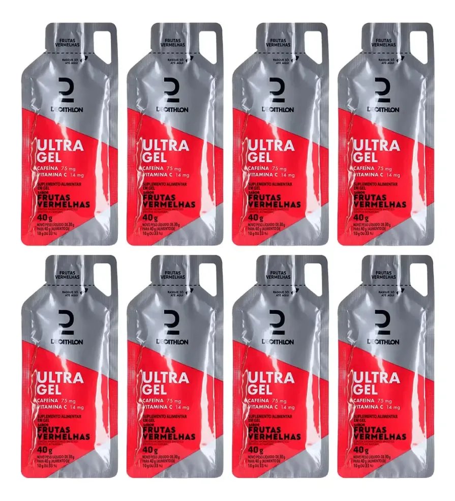 Kit 8uni Ultra Gel 40g Cafeína Frutas Vermelhas Decathlon Frutas Vermelhas
