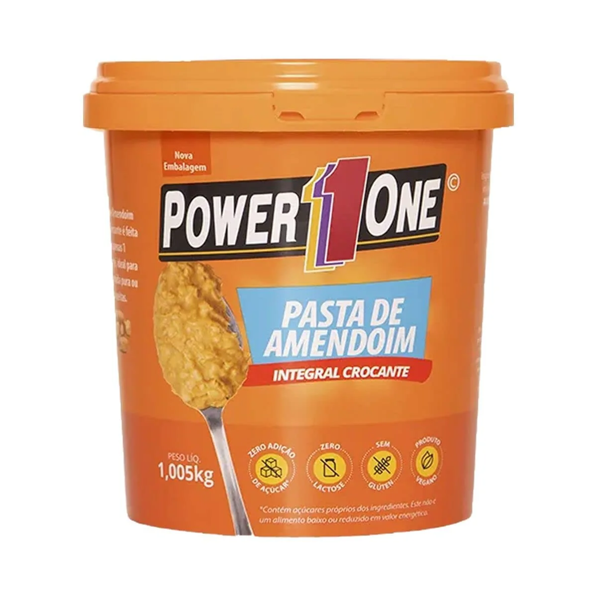Pasta de Amendoim Crocante (1,005kg), Power One