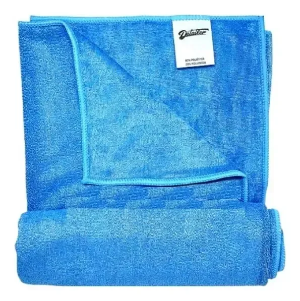 Toalha Pano Para Secagem Automotiva Rápida 48x88cm Detailer Cor Azul Claro