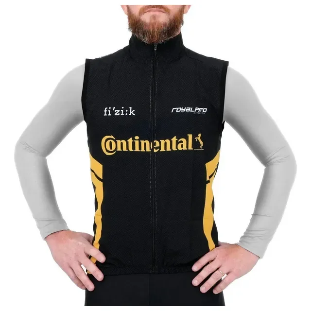 Colete De Ciclismo Corta Vento Marcio May Continental Preto