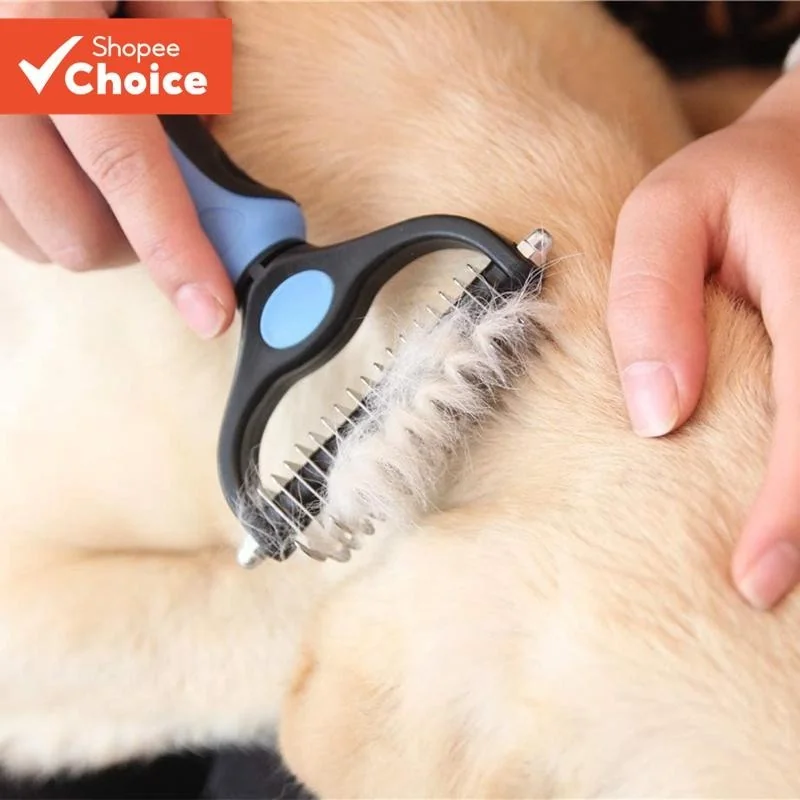 Escova Dupla Face Para Remoção De Pelos De Animais De Estimação-Luvas Estáticas De , Removedor De Nó E Pente De Cabelo C