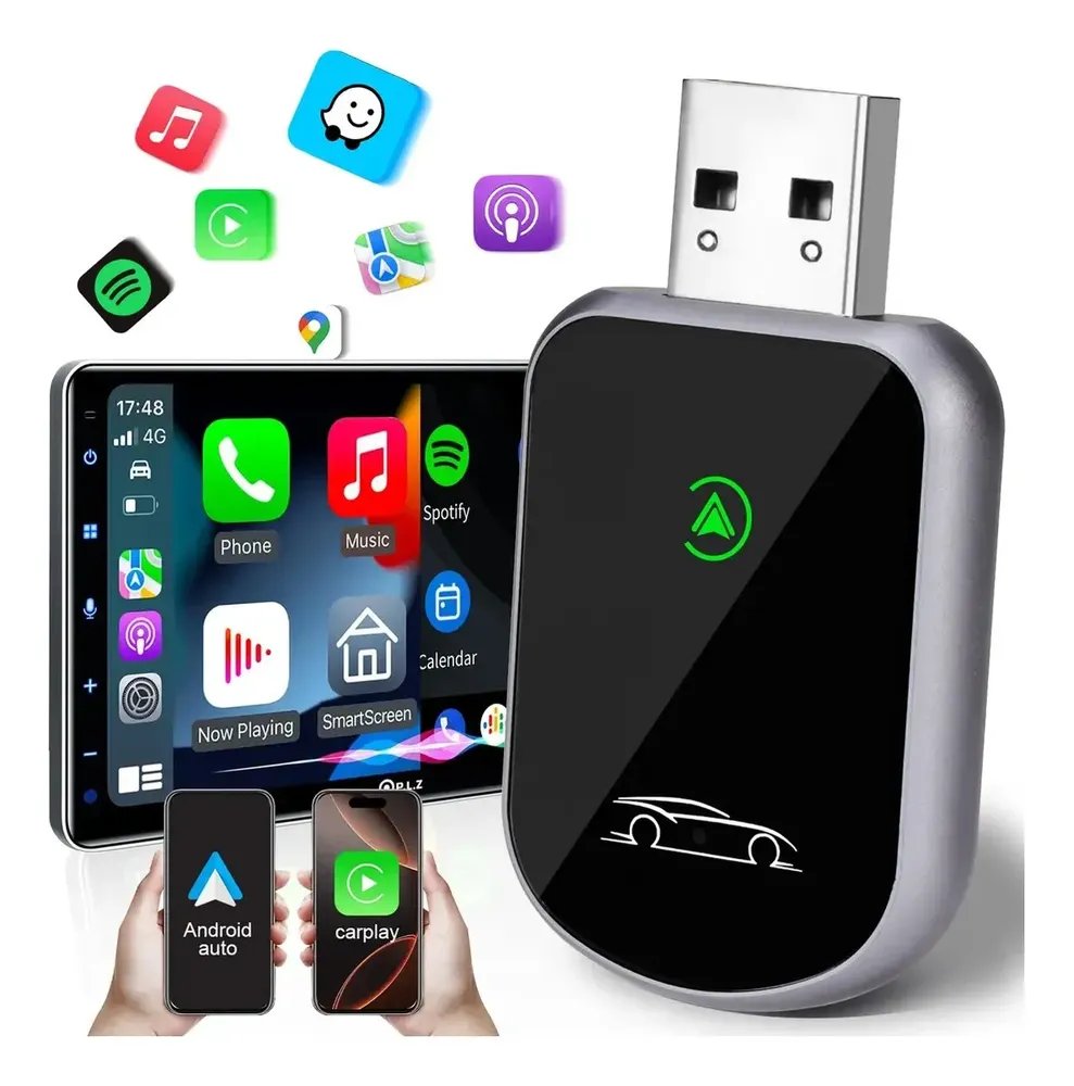 Adaptador Bluetooth Portátil Sem Fios Carplay E Android Auto